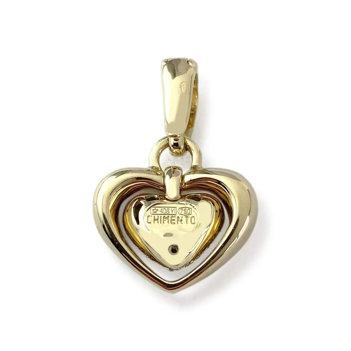 Pendentif hirschi coeur d'occasion 2 ors 750 diamants