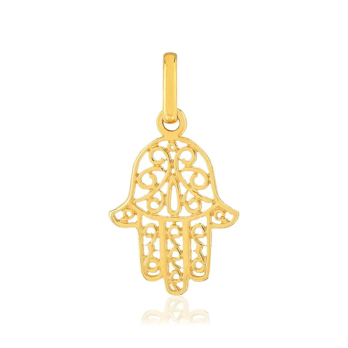Pendentif main de Fatma or jaune 375