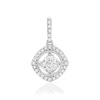 Pendentif or blanc 375 diamant