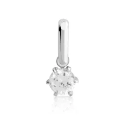 Pendentif or 750 blanc diamant 0.20 carat H/SI