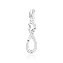 Pendentif or 375 blanc diamants