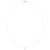 Pendentif or 375 blanc zirconia fil nylon. long. 40.5 cm