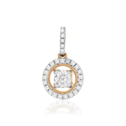 Pendentif or 375 diamant