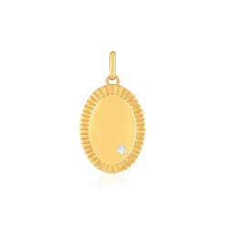 Pendentif or 375 jaune diamant