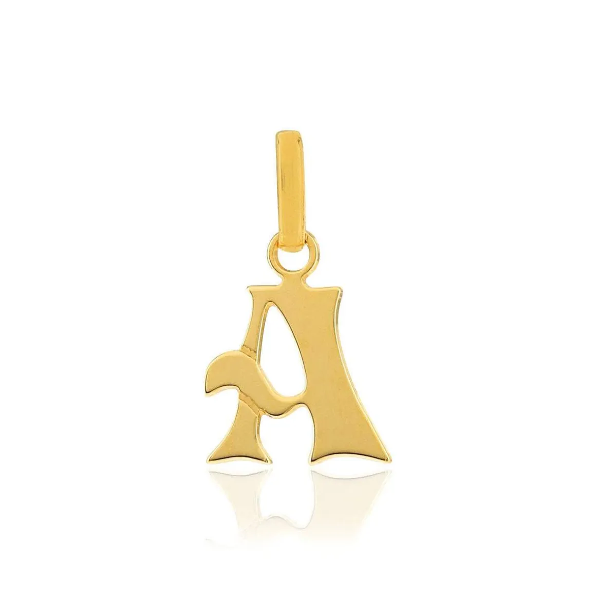 Pendentif or 750 jaune lettre
