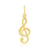 Pendentif or 375 jaune, motif clé de sol