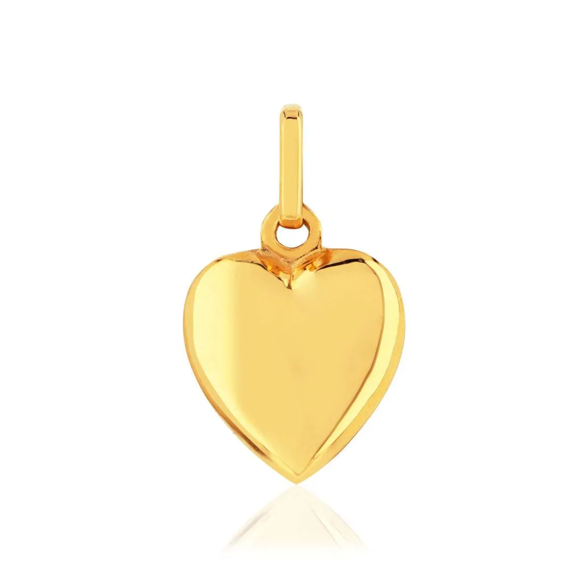 Pendentif or 375 jaune, motif coeur.