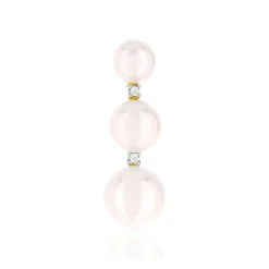 Pendentif or 750 jaune perle japon diamant