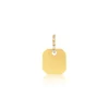 Pendentif or 375 jaune plaque 5 zirconias