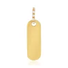 Pendentif or 375 jaune plaque zirconias