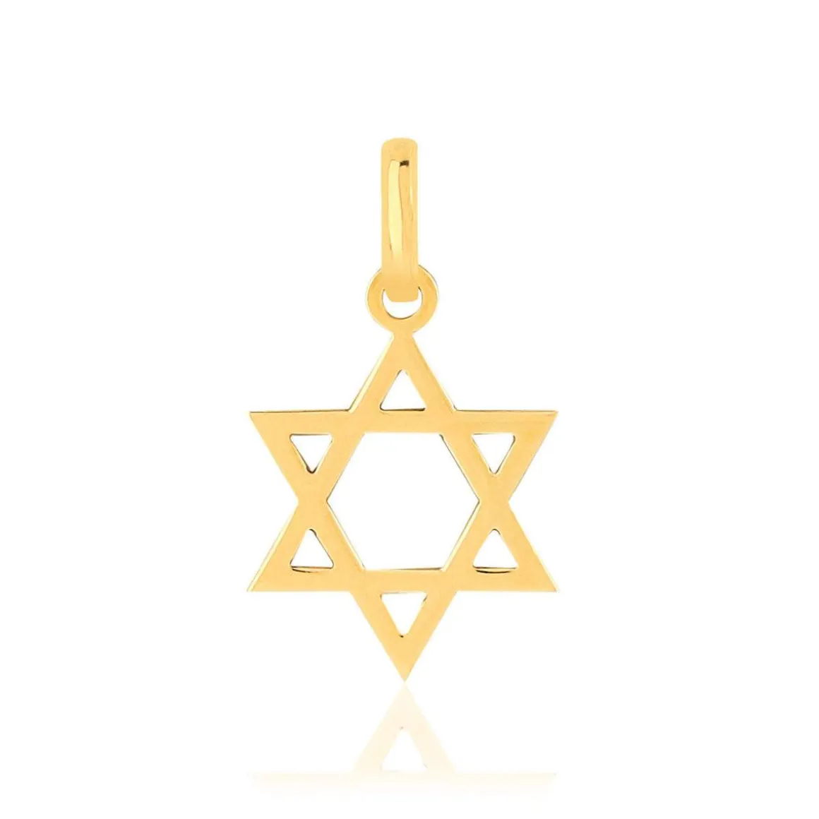 Pendentif or jaune 750 étoile de David