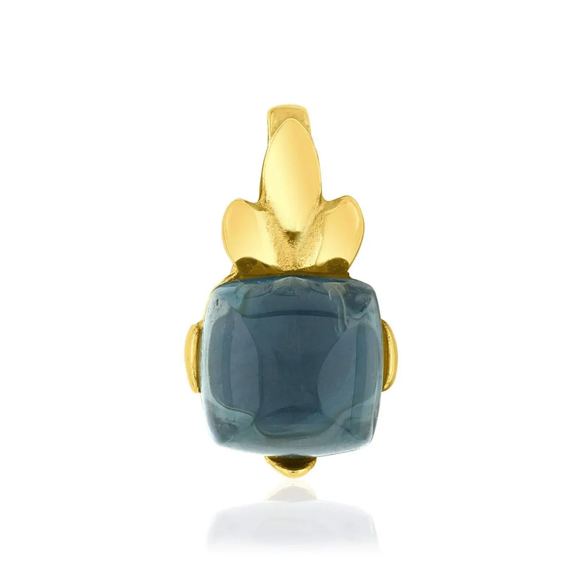 Pendentif or 375 jaune topaze traitée