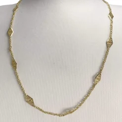 Sautoir d'occasion or 750 jaune maille fantaisie 85 cm