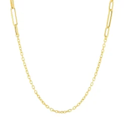 Sautoir or jaune 375. Longueur 70 cm.