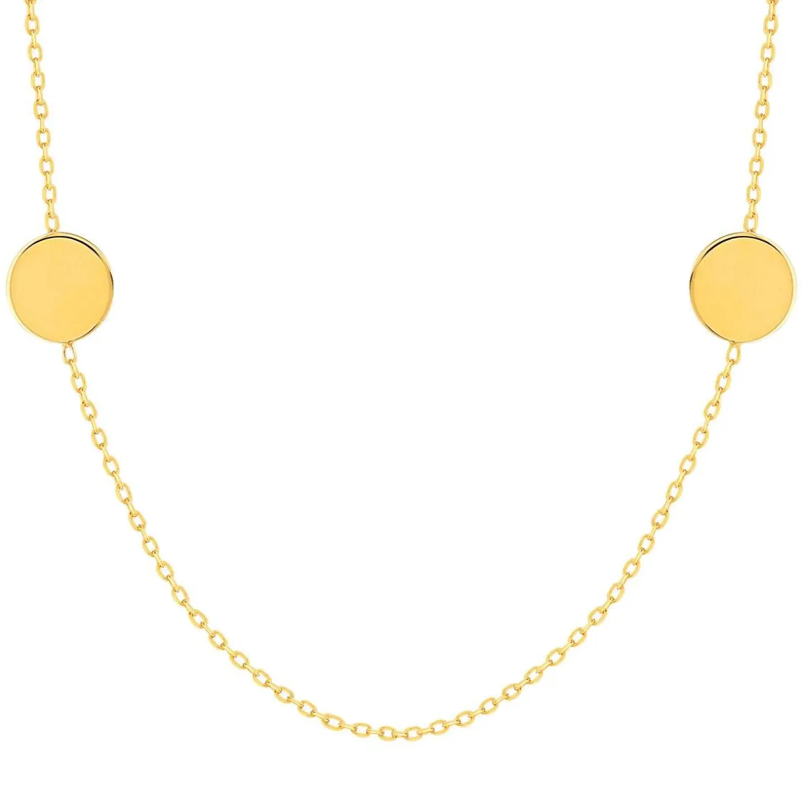 Sautoir plaqué or jaune 80 cm