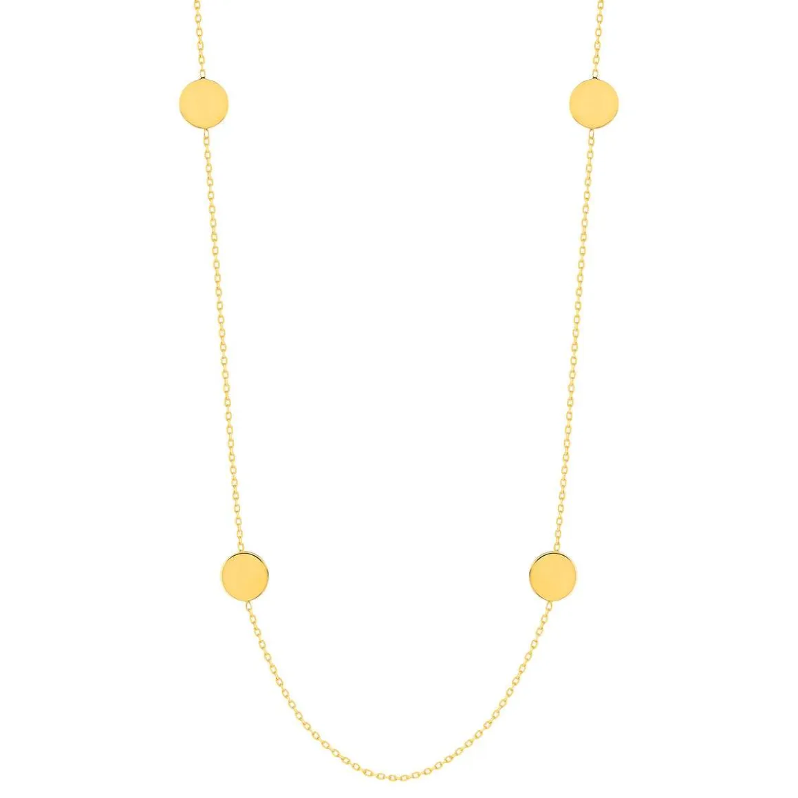 Sautoir plaqué or jaune 80 cm