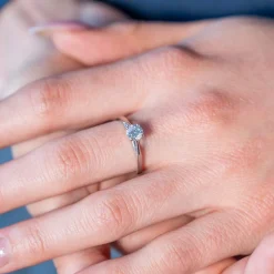 Solitaire argent 925 zirconia