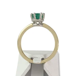 Solitaire d'occasion or 585 bicolore émeraude