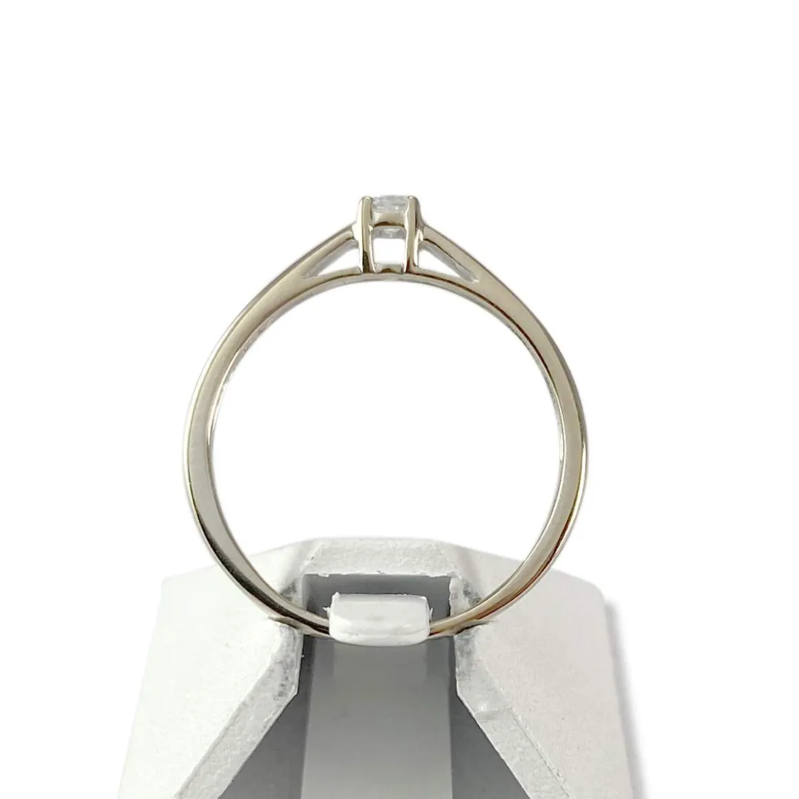 Solitaire d'occasion or 750 blanc diamant