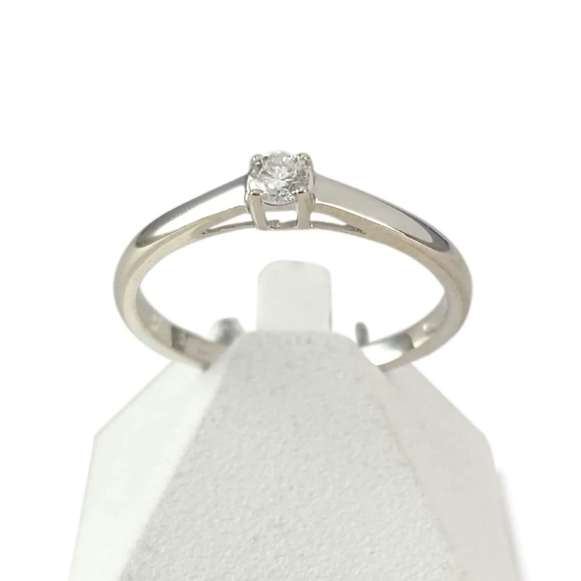 Solitaire d'occasion or 750 blanc diamant