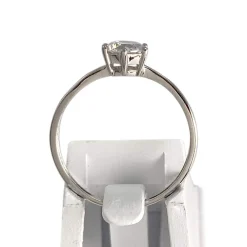 Solitaire d'occasion or 750 blanc zirconia