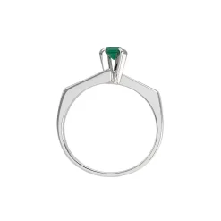 Solitaire d'occasion or 750 blanc agate
