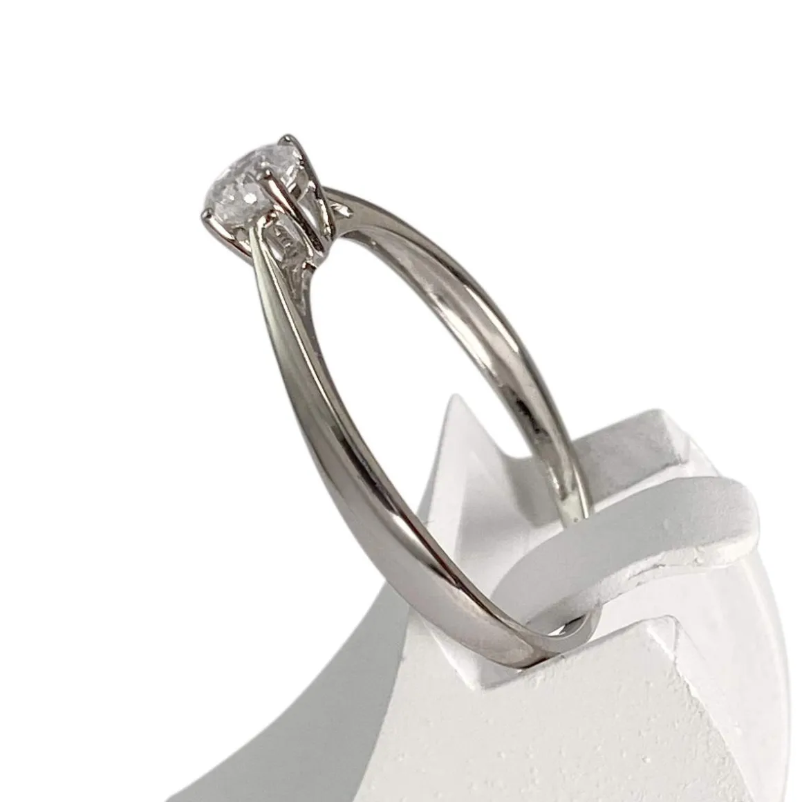 Solitaire d'occasion or 375 blanc zirconia