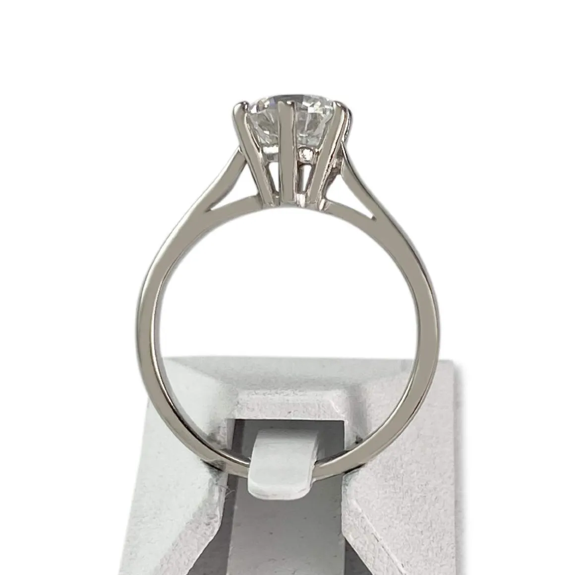 Solitaire d'occasion or 750 blanc diamant