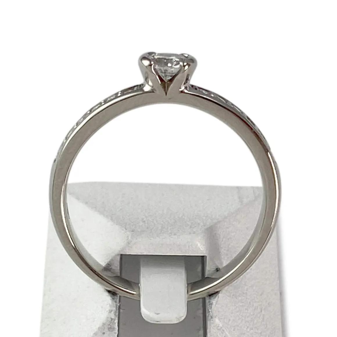 Solitaire d'occasion or 750 blanc diamants
