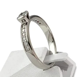 Solitaire d'occasion or 750 blanc diamants