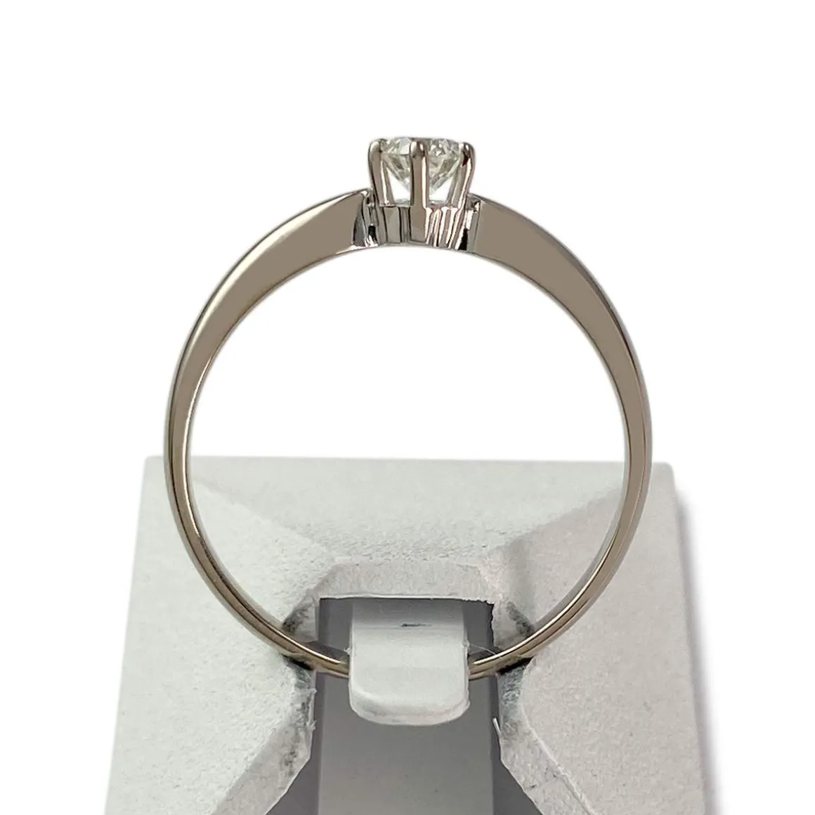 Solitaire d'occasion or 750 blanc diamant