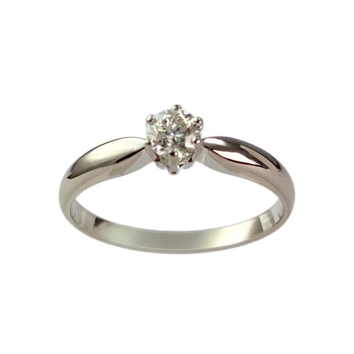 Solitaire d'occasion or 750 blanc diamant
