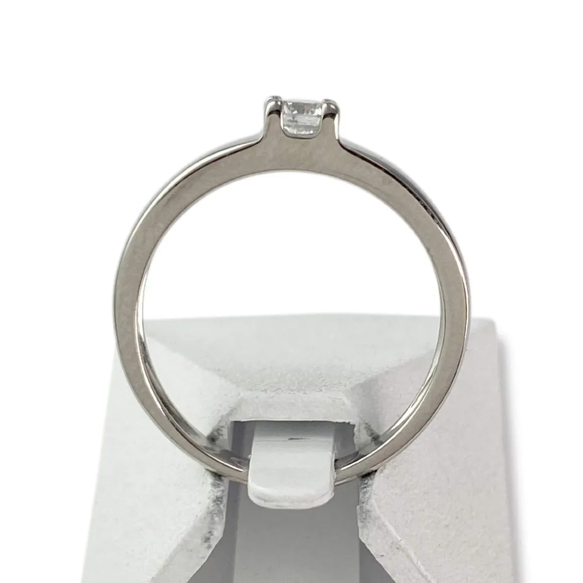 Solitaire d'occasion or 750 blanc diamant