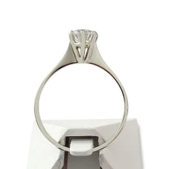 Solitaire d'occasion or 750 blanc diamant 0.65 carat
