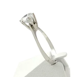 Solitaire d'occasion or 750 blanc 1.30 carat