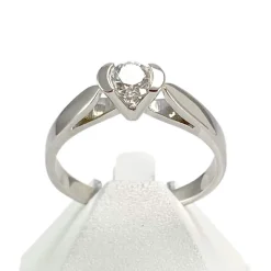 Solitaire d'occasion or 750 blanc diamant