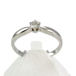 Solitaire d'occasion or 750 blanc diamant