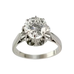 Solitaire d'occasion or 750 blanc diamant