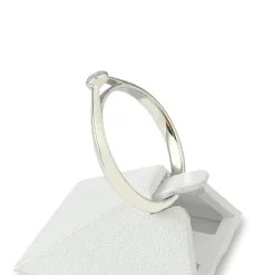 Solitaire d'occasion or 375 blanc diamant
