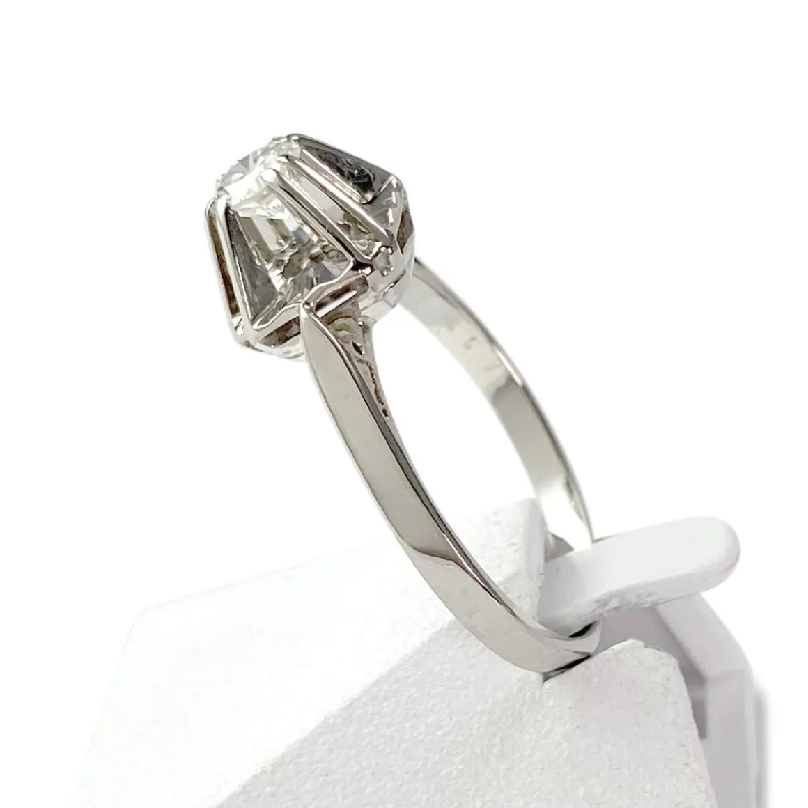 Solitaire d'occasion or 750 blanc diamant
