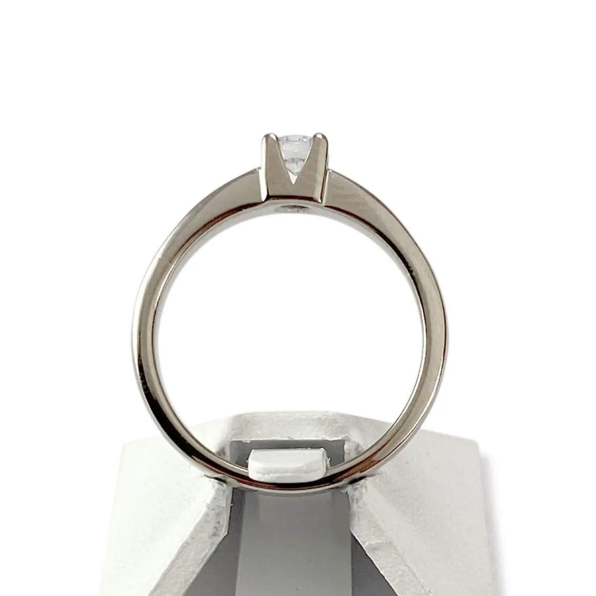 Solitaire d'occasion or 750 blanc diamant