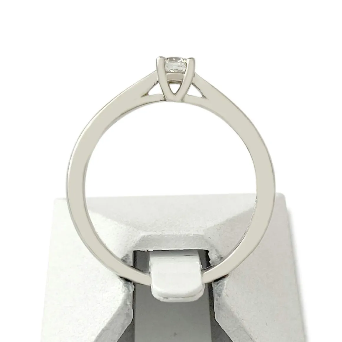 Solitaire d'occasion or 750 blanc diamant