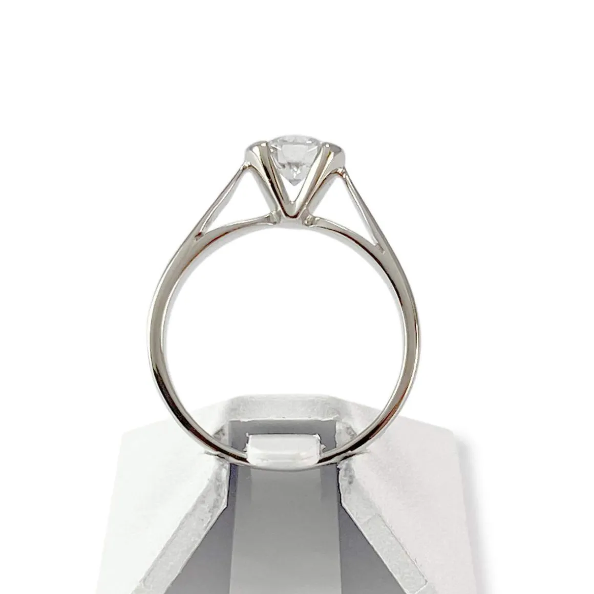 Solitaire d'occasion or 750 blanc diamant