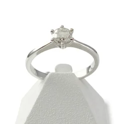 Solitaire d'occasion or 750 blanc diamant