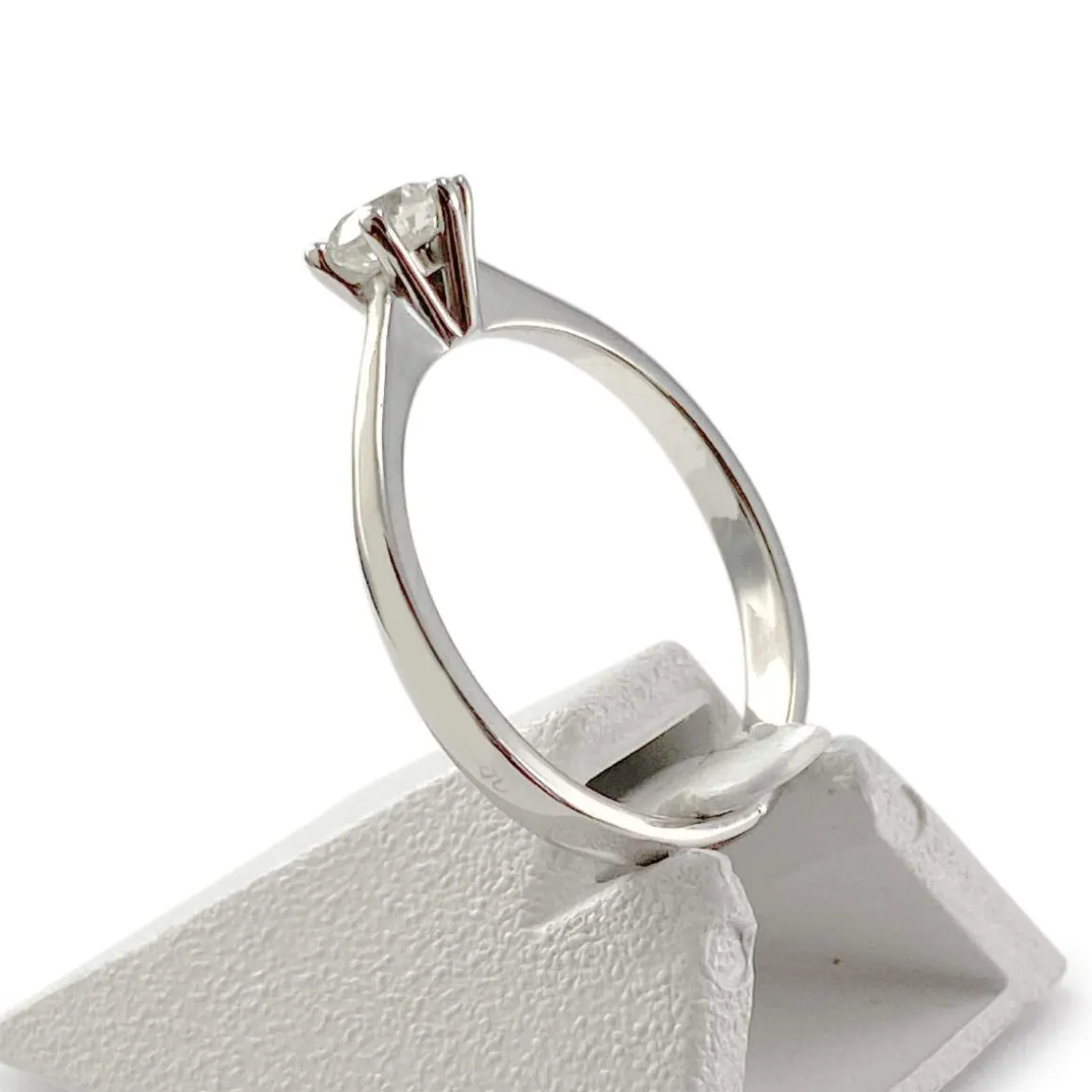 Solitaire d'occasion or 750 blanc diamant