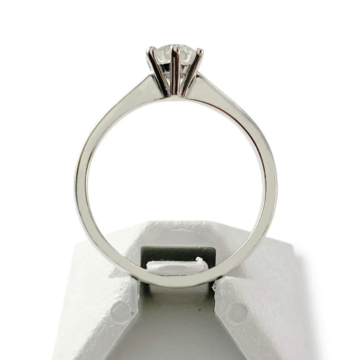 Solitaire d'occasion or 750 blanc diamant