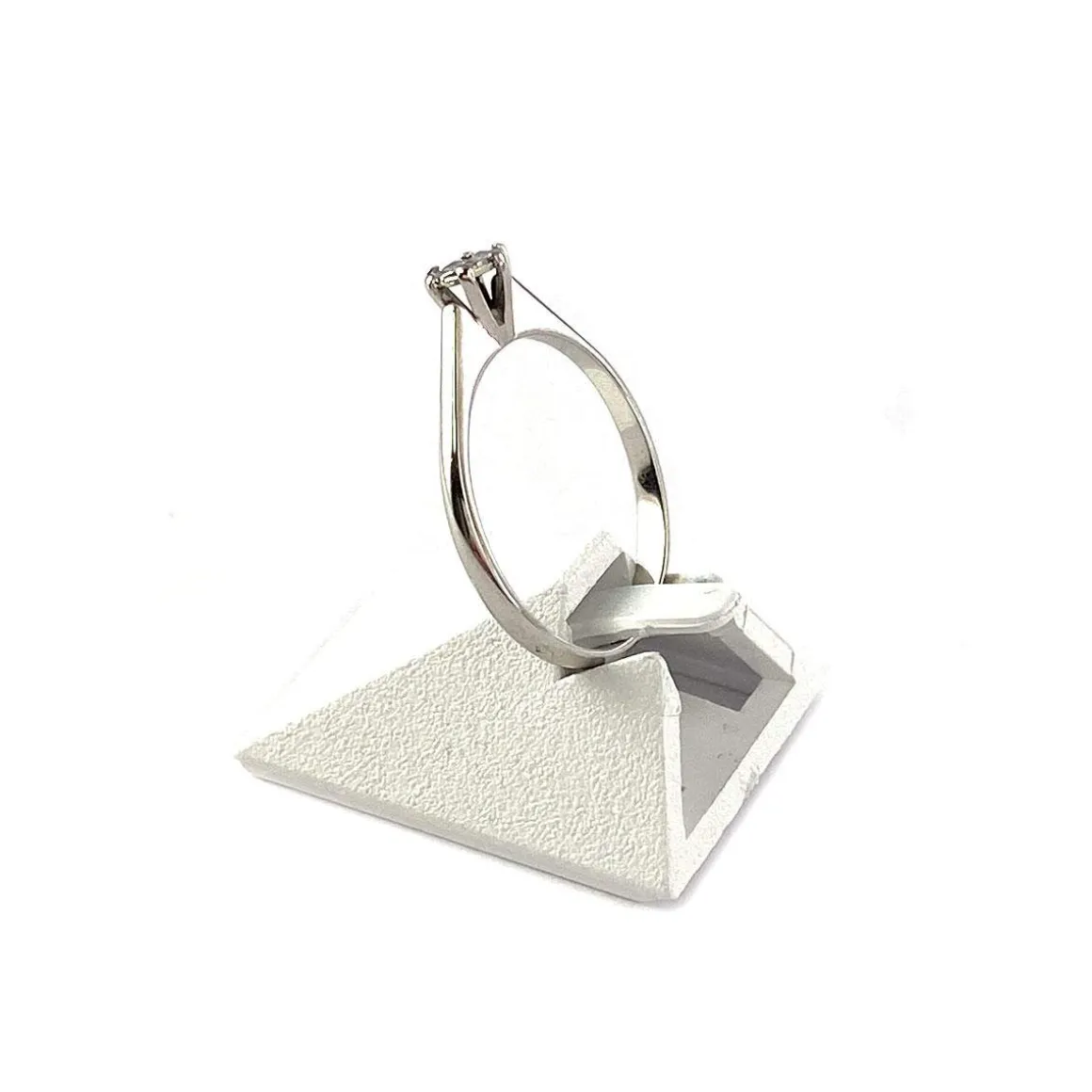 Solitaire d'occasion or 750 blanc diamant