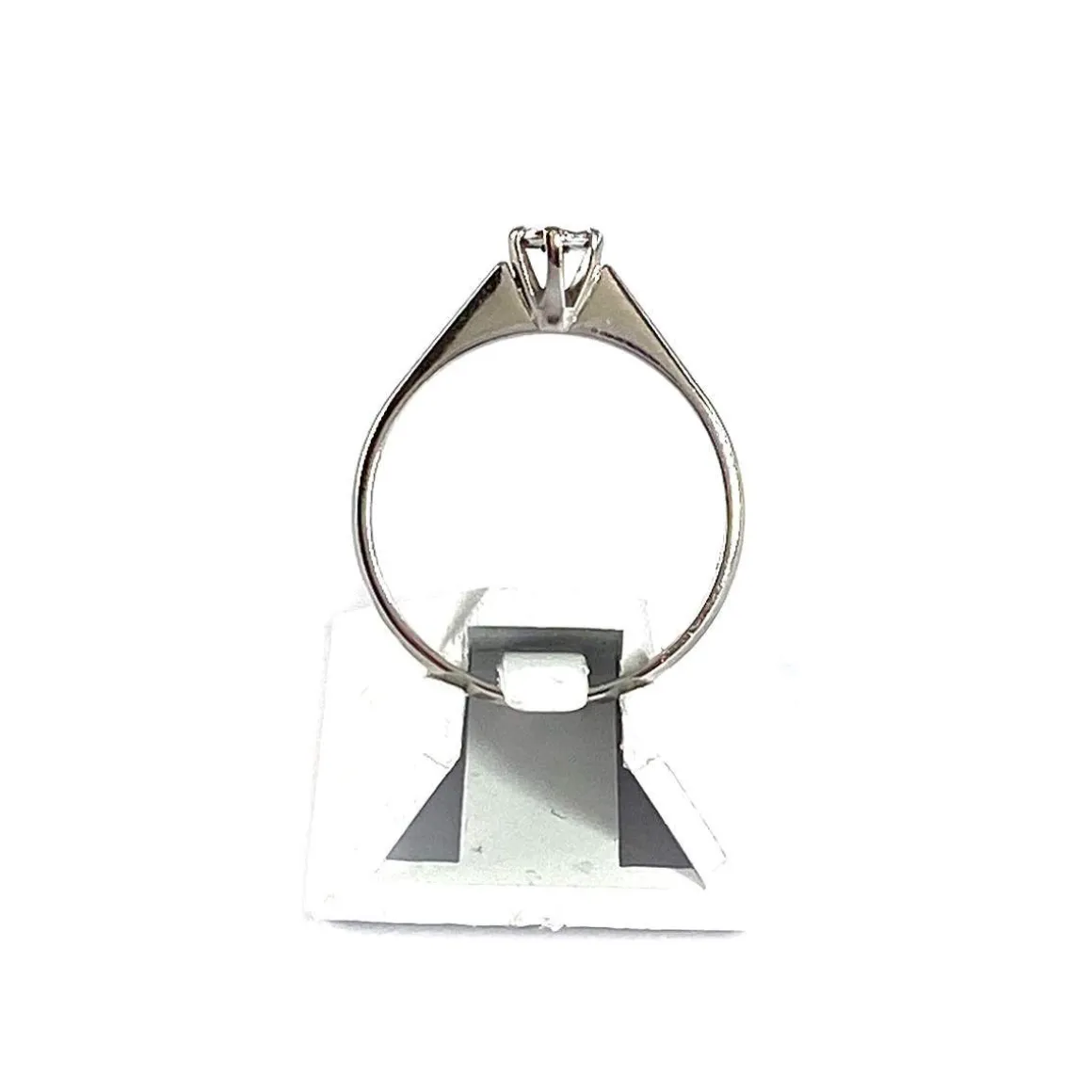 Solitaire d'occasion or 750 blanc diamant