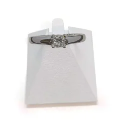 Solitaire d'occasion or 750 blanc diamant