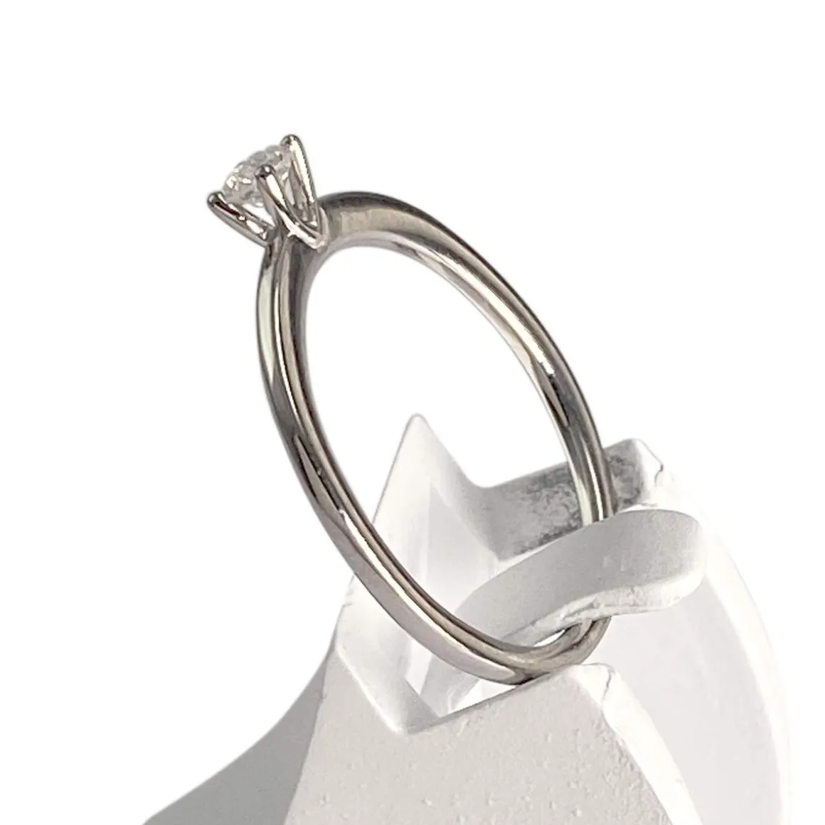 Solitaire d'occasion or 750 blanc diamant